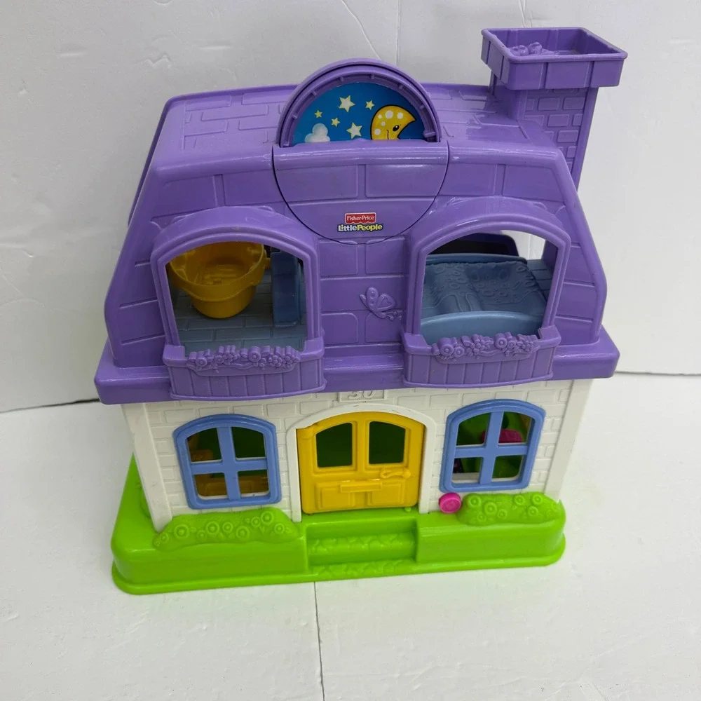 Fisher-Price Little People Happy Sounds Home Kids OS Purple White P3329 House